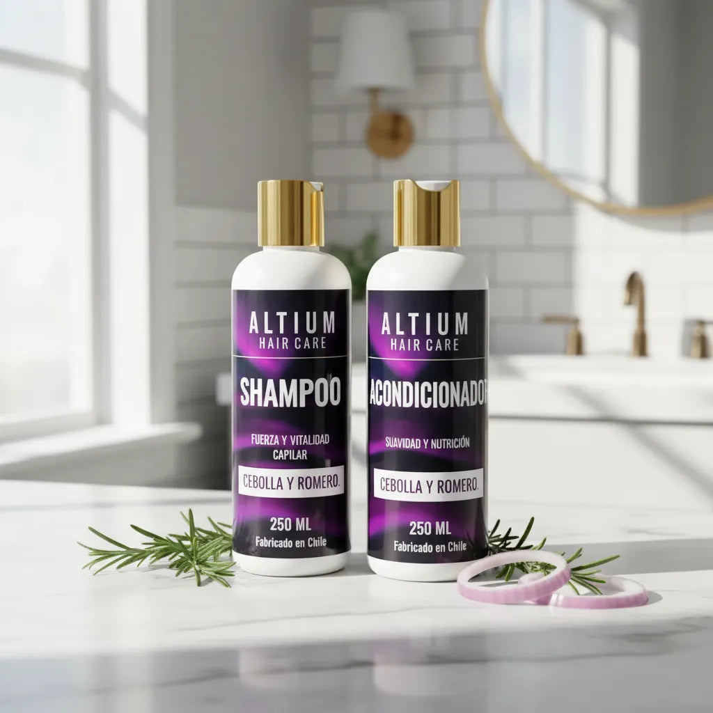 PACK SHAMPOO Y ACONDICIONADOR DE CEBOLLA Y ROMERO AROMA FRUTI- NARANJA