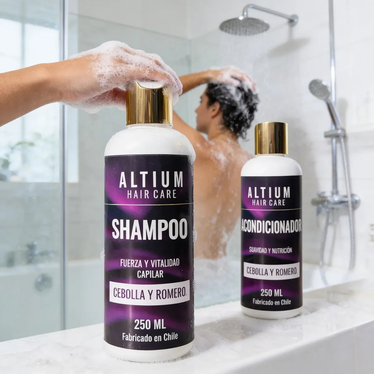 PACK SHAMPOO Y ACONDICIONADOR DE CEBOLLA Y ROMERO AROMA FRUTI- NARANJA