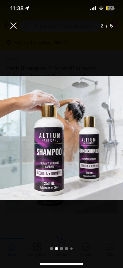 SHAMPOO DE CEBOLLA Y ROMERO  AROMA FRUTI NARANJA